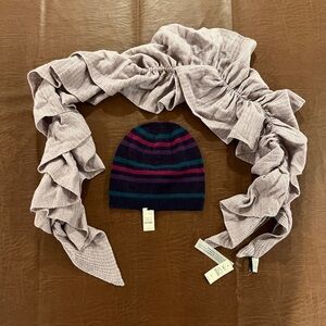 NWT Talbots Beanie and Scarf 2-Piece Set - Adult One Size